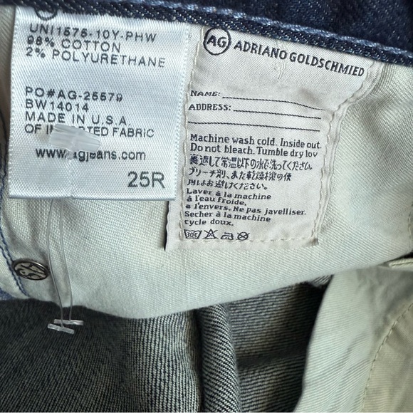 Ag Adriano Goldschmied The Ex-Boyfriend Slouchy Slim Distressed Jeans Size 25R - Picture 7 of 7